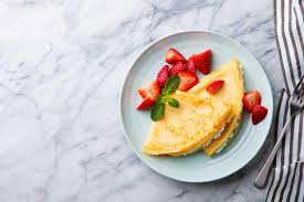 Crepes met aardbeien